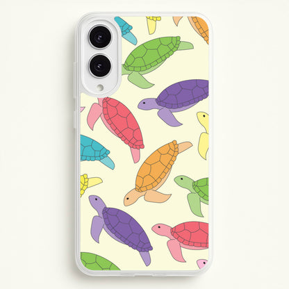 Multi Coloured Turtle Pattern - Sealife  - Sealife Phone Case for Galaxy S25 Edge