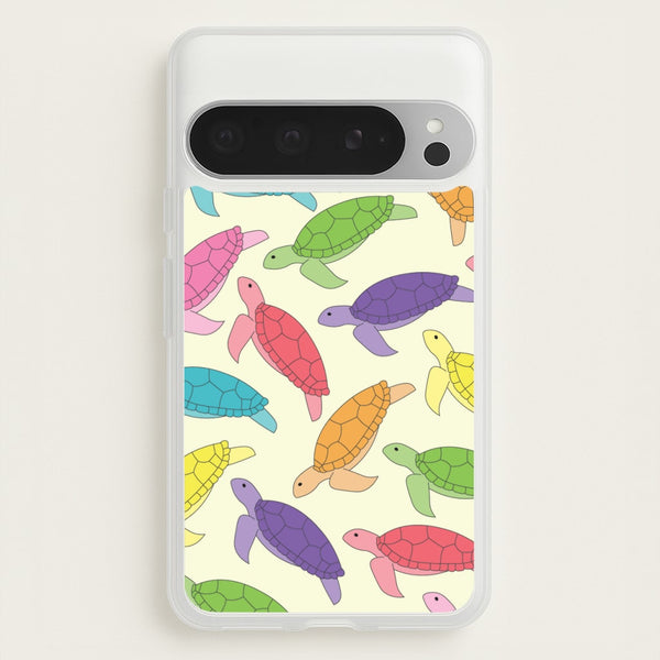Multi Coloured Turtle Pattern - Sealife  - Sealife Phone Case for Google Pixel 9 Pro XL