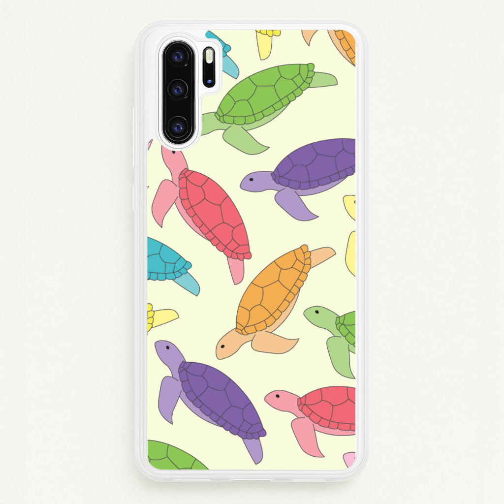 Multi Coloured Turtle Pattern - Sealife  - Sealife Phone Case for Huawei P30 Pro