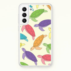 Multi Coloured Turtle Pattern - Sealife  - Sealife Phone Case for Galaxy S21 Plus