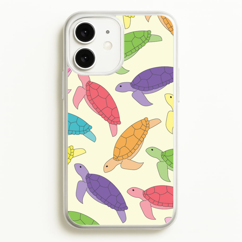 Multi Coloured Turtle Pattern - Sealife  - Sealife Phone Case for iPhone 11