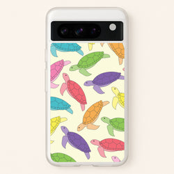 Multi Coloured Turtle Pattern - Sealife  - Sealife Phone Case for Google Pixel 8 Pro