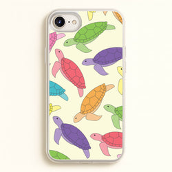 Multi Coloured Turtle Pattern - Sealife  - Sealife Phone Case for iPhone 6 Plus / 7 Plus / 8 Plus