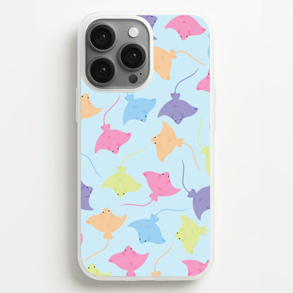 Multi Coloured Sting Ray Pattern - Sealife  - Sealife Phone Case for iPhone 13 Pro Max