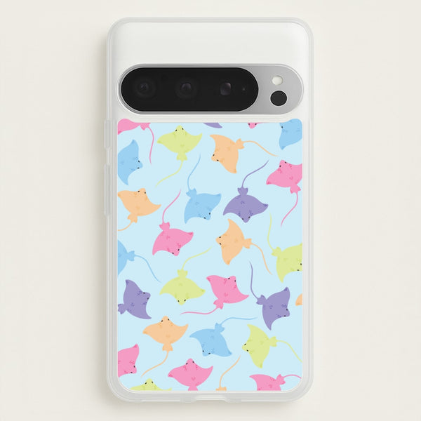 Multi Coloured Sting Ray Pattern - Sealife  - Sealife Phone Case for Google Pixel 9 Pro XL