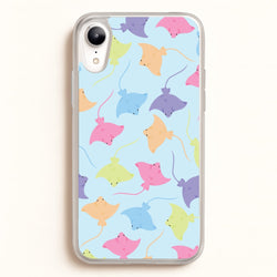 Multi Coloured Sting Ray Pattern - Sealife  - Sealife Phone Case for iPhone XR