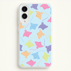 Multi Coloured Sting Ray Pattern - Sealife  - Sealife Phone Case for Galaxy S25 Edge