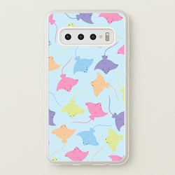 Multi Coloured Sting Ray Pattern - Sealife  - Sealife Phone Case for Galaxy S10
