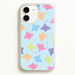 Multi Coloured Sting Ray Pattern - Sealife  - Sealife Phone Case for iPhone 11