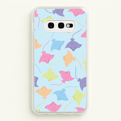 Multi Coloured Sting Ray Pattern - Sealife  - Sealife Phone Case for Galaxy S10e