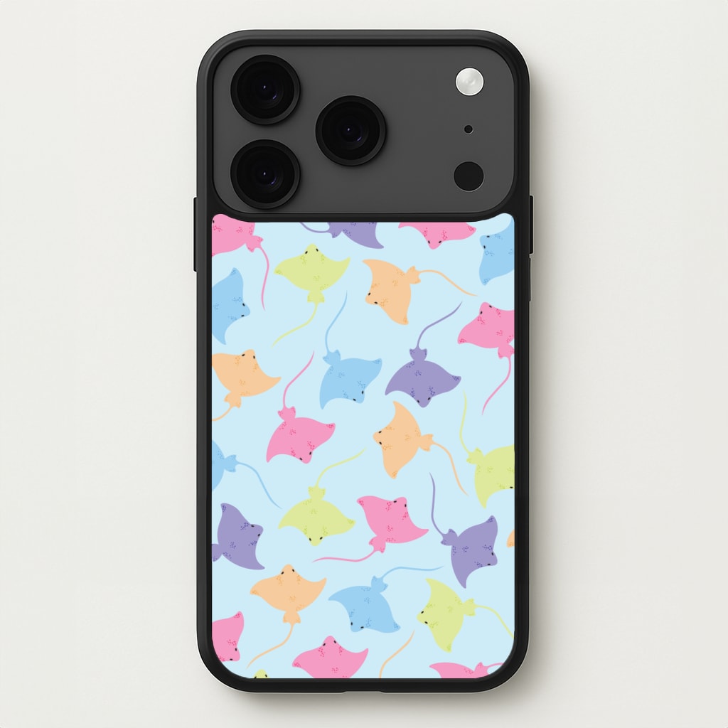 Multi Coloured Sting Ray Pattern - Sealife Phone Case for iPhone 17 Pro