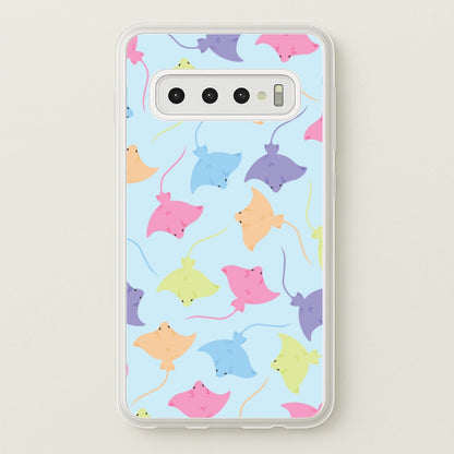 Multi Coloured Sting Ray Pattern - Sealife  - Sealife Phone Case for Galaxy S10 Plus