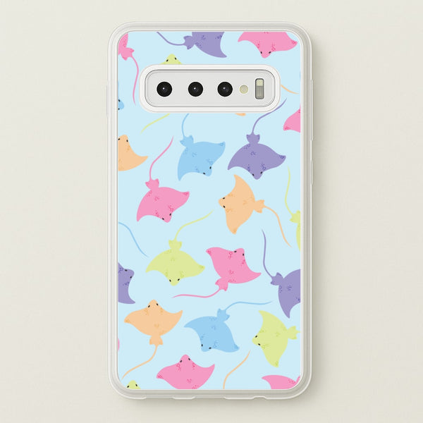 Multi Coloured Sting Ray Pattern - Sealife  - Sealife Phone Case for Galaxy S10 Plus
