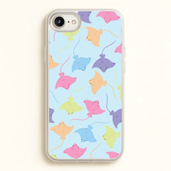 Multi Coloured Sting Ray Pattern - Sealife  - Sealife Phone Case for iPhone 6 Plus / 7 Plus / 8 Plus