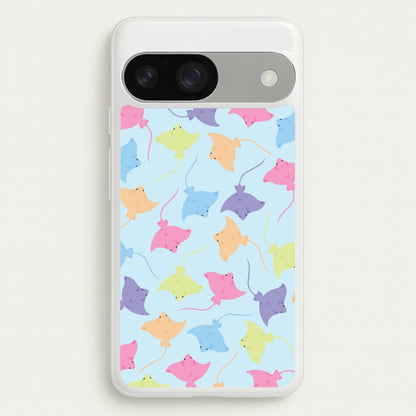 Multi Coloured Sting Ray Pattern - Sealife  - Sealife Phone Case for Google Pixel 9 / 9 Pro