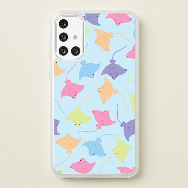 Multi Coloured Sting Ray Pattern - Sealife  - Sealife Phone Case for Galaxy A71