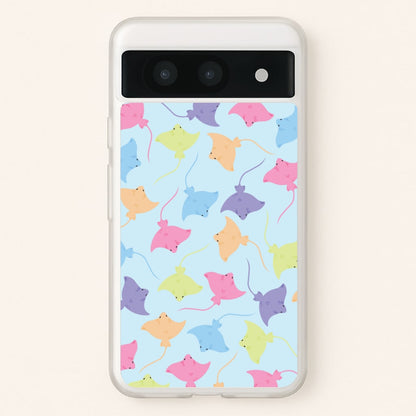 Multi Coloured Sting Ray Pattern - Sealife  - Sealife Phone Case for Google Pixel 8a