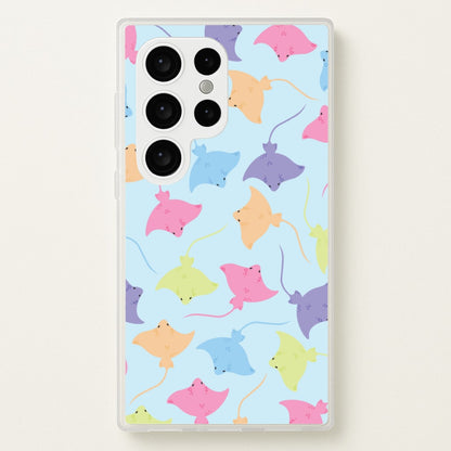 Multi Coloured Sting Ray Pattern - Sealife  - Sealife Phone Case for Galaxy S24 Ultra