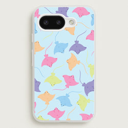 Multi Coloured Sting Ray Pattern - Sealife  - Sealife Phone Case for Google Pixel 9a