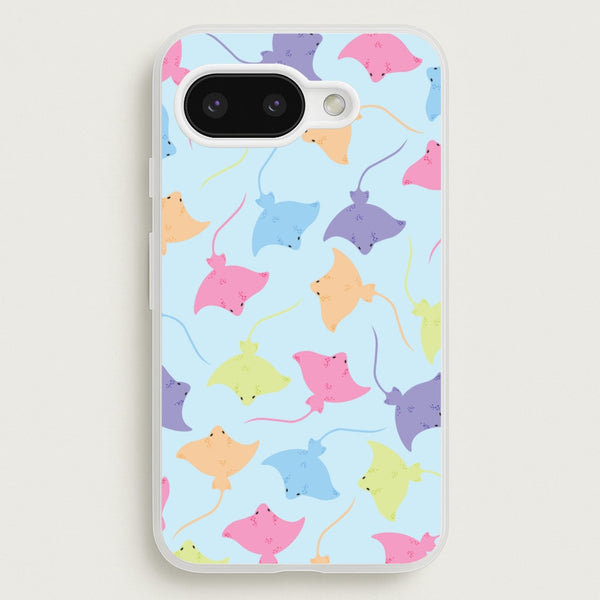 Multi Coloured Sting Ray Pattern - Sealife  - Sealife Phone Case for Google Pixel 9a
