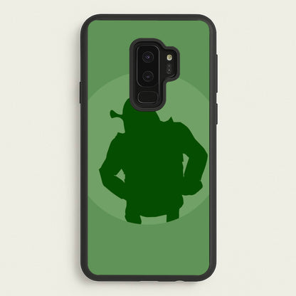 Green Ogre Outline  - Shrek Phone Case for Galaxy S9 Plus