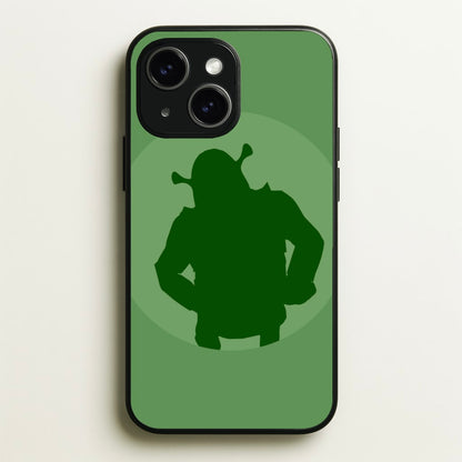 Green Ogre Outline  - Shrek Phone Case for iPhone 14 Plus