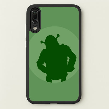 Green Ogre Outline  - Shrek Phone Case for Huawei P20