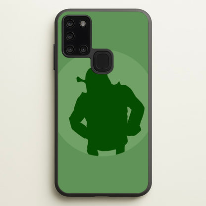Green Ogre Outline  - Shrek Phone Case for Galaxy A21s