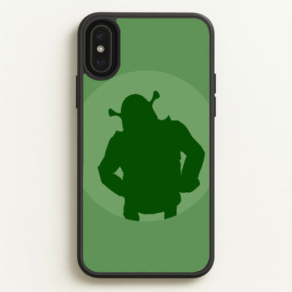 Green Ogre Outline  - Shrek Phone Case for iPhone XS Max