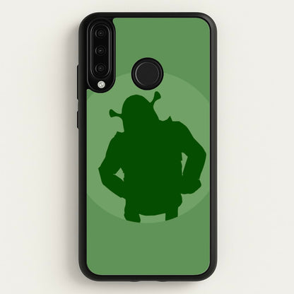 Green Ogre Outline  - Shrek Phone Case for Huawei P30 Lite