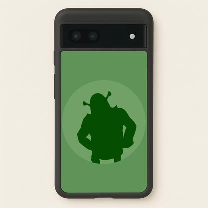 Green Ogre Outline  - Shrek Phone Case for Google Pixel 7a