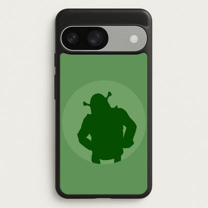 Green Ogre Outline  - Shrek Phone Case for Google Pixel 9 / 9 Pro