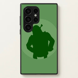 Green Ogre Outline  - Shrek Phone Case for Galaxy S24 Ultra
