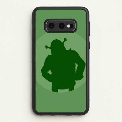 Green Ogre Outline  - Shrek Phone Case for Galaxy S10e