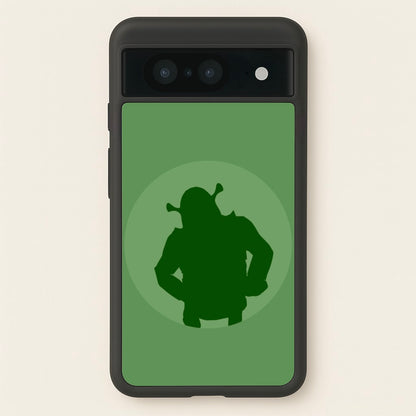 Green Ogre Outline  - Shrek Phone Case for Google Pixel 8