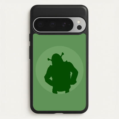 Green Ogre Outline  - Shrek Phone Case for Google Pixel 9 Pro XL