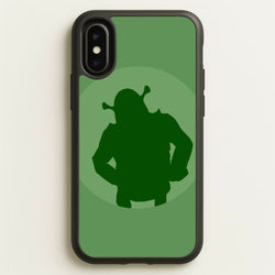 Green Ogre Outline  - Shrek Phone Case for iPhone X / XS