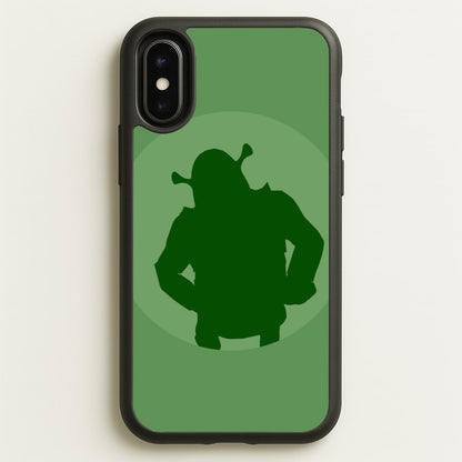 Green Ogre Outline  - Shrek Phone Case for iPhone X / XS