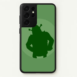 Green Ogre Outline  - Shrek Phone Case for Galaxy S21 Ultra