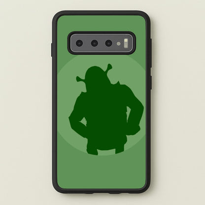 Green Ogre Outline  - Shrek Phone Case for Galaxy S10 Plus