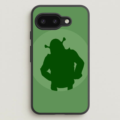 Green Ogre Outline  - Shrek Phone Case for Google Pixel 9a