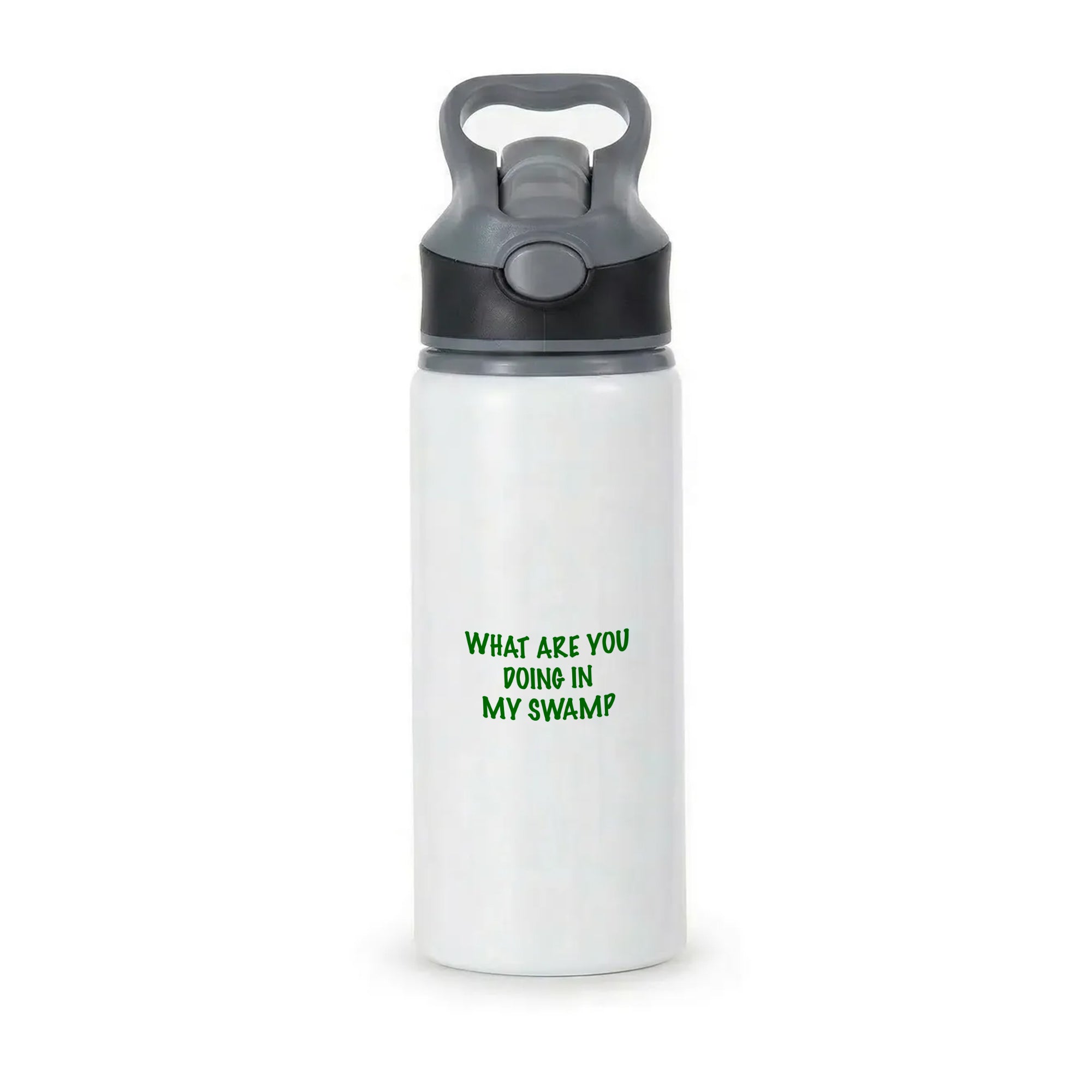 What Are You Doing In My Swamp - Green Ogre Active Water Bottle - Black