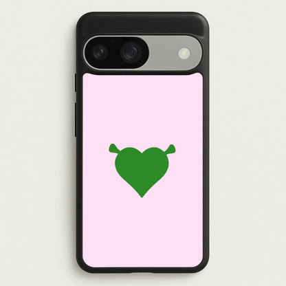 Green Ogre Heart  - Shrek Phone Case for Google Pixel 9 / 9 Pro