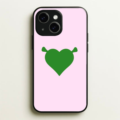 Green Ogre Heart  - Shrek Phone Case for iPhone 15