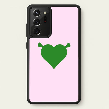 Green Ogre Heart  - Shrek Phone Case for Galaxy Note 20 Ultra