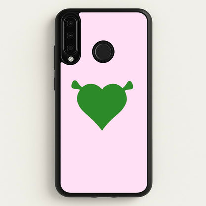 Green Ogre Heart  - Shrek Phone Case for Huawei P30 Lite