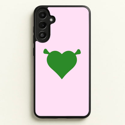 Green Ogre Heart  - Shrek Phone Case for Galaxy A34
