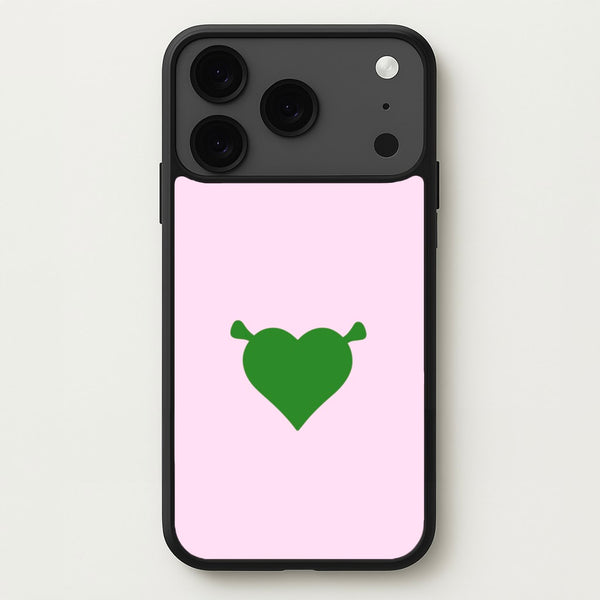 Green Ogre Heart Phone Case for iPhone 17 Pro Max