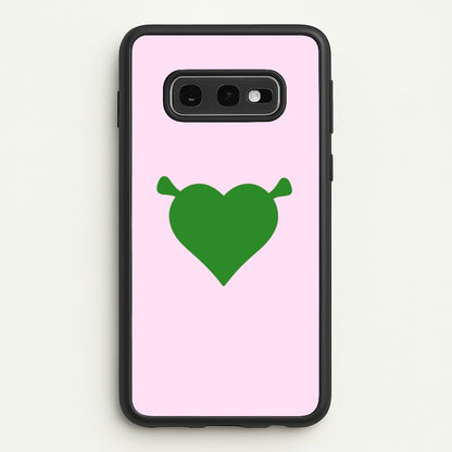 Green Ogre Heart  - Shrek Phone Case for Galaxy S10e