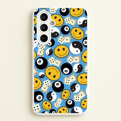8 Ball Pattern - Skate Aesthetic   - Skate Aesthetic Phone Case for Galaxy A54